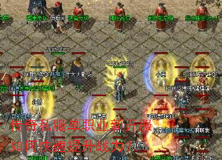 传奇私服单职业新开服如何快速提升战力? 传奇私服单职业新开服如何快速提升战力?