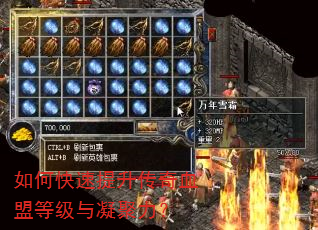如何快速提升传奇血盟等级与凝聚力? 如何快速提升传奇血盟等级与凝聚力?
