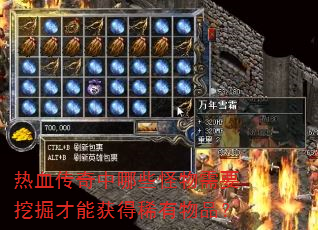 热血传奇中哪些怪物需要挖掘才能获得稀有物品? 热血传奇中哪些怪物需要挖掘才能获得稀有物品?