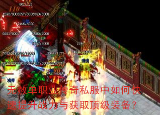 无赦单职业传奇私服中如何快速提升战力与获取顶级装备? 无赦单职业传奇私服中如何快速提升战力与获取顶级装备?