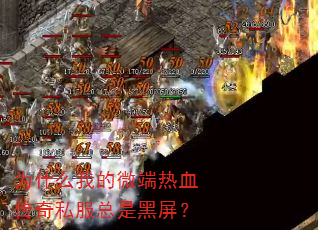 为什么我的微端热血传奇私服总是黑屏? 为什么我的微端热血传奇私服总是黑屏?