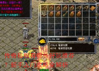传奇私服有哪些好玩推荐?新手入门攻略全解析 传奇私服有哪些好玩推荐?新手入门攻略全解析