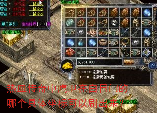 热血传奇中鹰卫在白日门的哪个具体坐标可以刷出来? 热血传奇中鹰卫在白日门的哪个具体坐标可以刷出来?