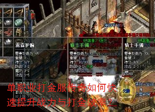 单职业打金服传奇如何快速提升战力与打金效率? 单职业打金服传奇如何快速提升战力与打金效率?