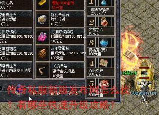 传奇私服新服发布网怎么找?有哪些快速升级攻略? 传奇私服新服发布网怎么找?有哪些快速升级攻略?