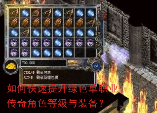 如何快速提升绿色单职业传奇角色等级与装备? 如何快速提升绿色单职业传奇角色等级与装备?